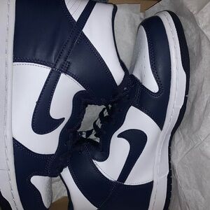 Nike Midnight Navy and White Dunk Highs